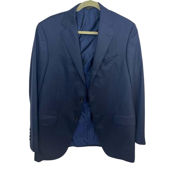 Hickey Freeman Blazer Sport Coat Blue Wool 41R Men's Tailored Career Office - Picture 2 of 11